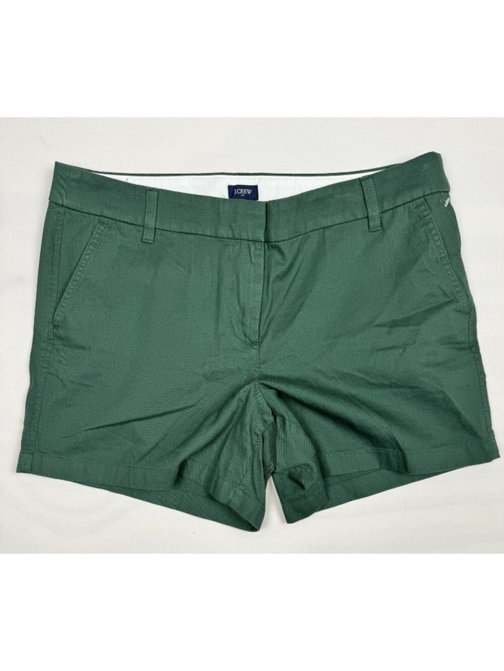 NWT J.Crew Factory 5" Classic Chino Short Forest Green Womens Size 14 H1453